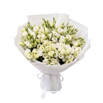 Bouquet of 25 White Lisianthus