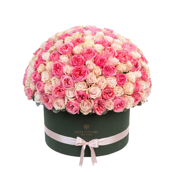 Composizione Maxi con 251 rose inglesi e classiche 049 фото