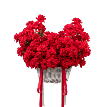 Maxi cestino con 135 rose francesi 082 фото